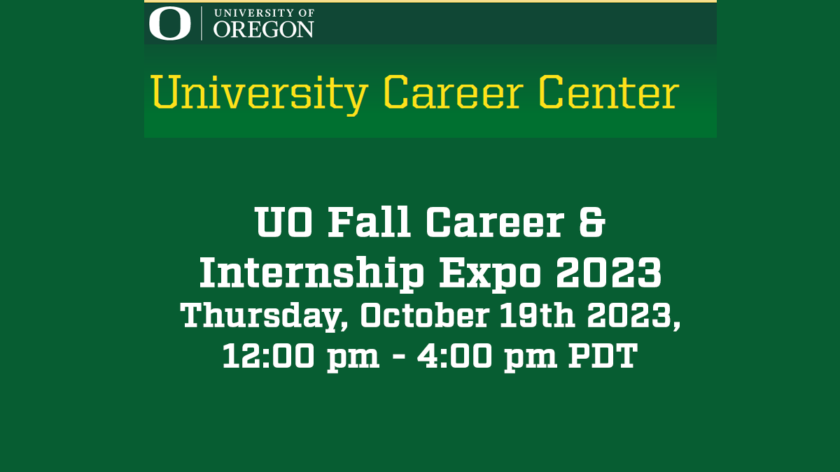 UO Fall Career & Internship Expo 2023 Oregon Bioscience Association